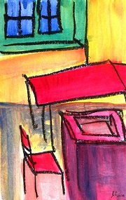 Roter Stuhl 2